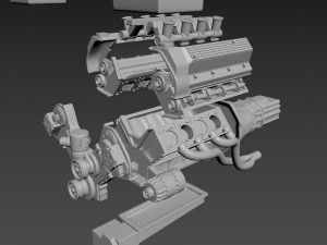 b m w engine s62b50 1 24 Model Cetak 3D