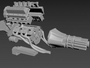 b m w engine s62b50 1 24 Model Cetak 3D
