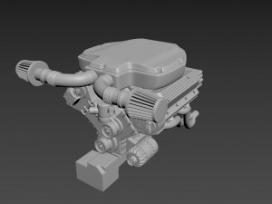 b m w engine s62b50 1 24 Model Cetak 3D