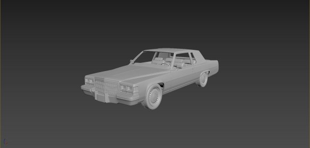 cadillac fleetwood brougham coupe 1983 3D-printmodel .c4d .max .obj .3ds .fbx .stl .blend 