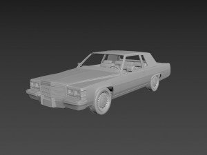 cadillac fleetwood brougham coupe 1983 3D Print Model