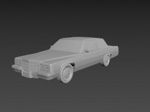 cadillac fleetwood brougham coupe 1983 3D-printmodel