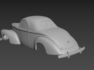 willys coupe 1941 body for print Model do druku 3D