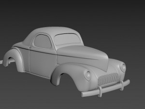 willys coupe 1941 body for print Model do druku 3D