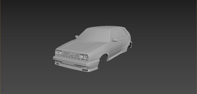 volkswagen golf mk2 rallye body for print 3D Принт Модель .c4d .max .obj .3ds .fbx .stl .blend 