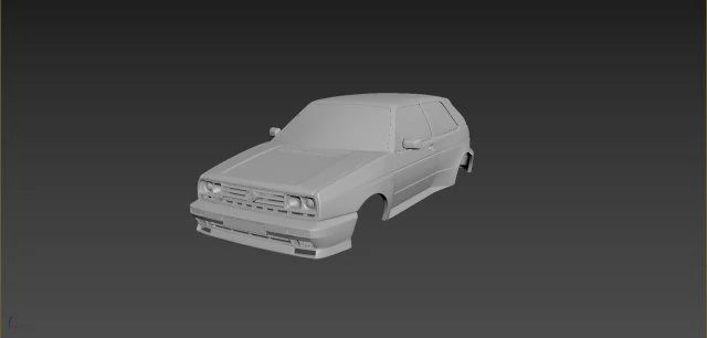 volkswagen golf mk2 rallye body for print 3D Print Model .c4d .max .obj .3ds .fbx .stl .blend 