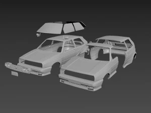 volkswagen golf mk2 rallye body for print 3D Print Model