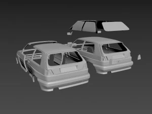 volkswagen golf mk2 rallye body for print 3D Print Model