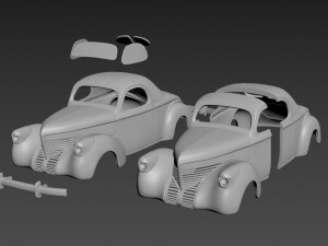 willys coupe 1939 body for print Modèles 3D en vedette