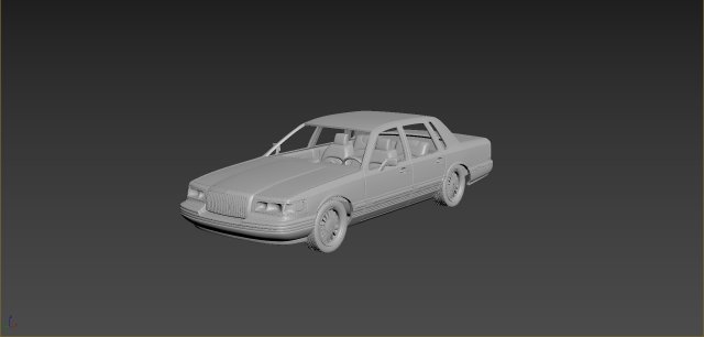 lincoln town car 1995 3Dプリントモデル .c4d .max .obj .3ds .fbx .stl .blend 
