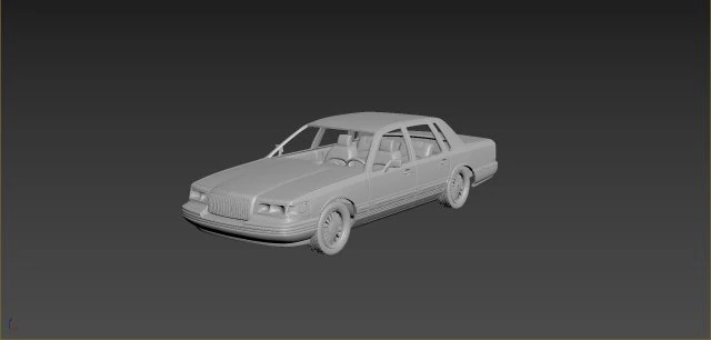 lincoln town car 1995 3D Print Model .c4d .max .obj .3ds .fbx .stl .blend 