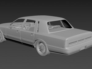 lincoln town car 1995 3Dプリントモデル