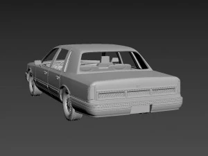 lincoln town car 1995 3D Print Model