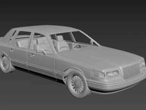 lincoln town car 1995 3D Print Model