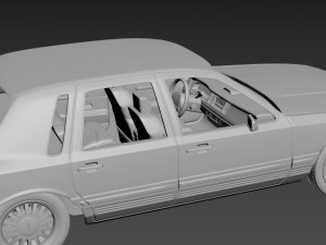 lincoln town car 1995 3Dプリントモデル