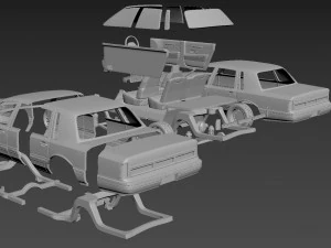 lincoln town car 1995 3D Print Model