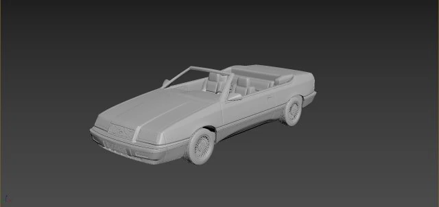 chrysler lebaron gtc convertible 3D Print Model .c4d .max .obj .3ds .fbx .stl .blend 