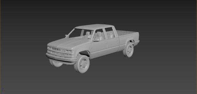 chevrolet c-k 4th gen crew cab 3D Print Model .c4d .max .obj .3ds .fbx .stl .blend 