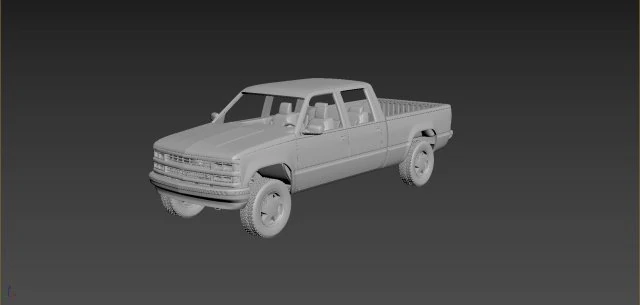 chevrolet c-k 4th gen crew cab 3D Print Model .c4d .max .obj .3ds .fbx .stl .blend 