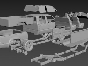 chevrolet c-k 4th gen crew cab 3D Print Model
