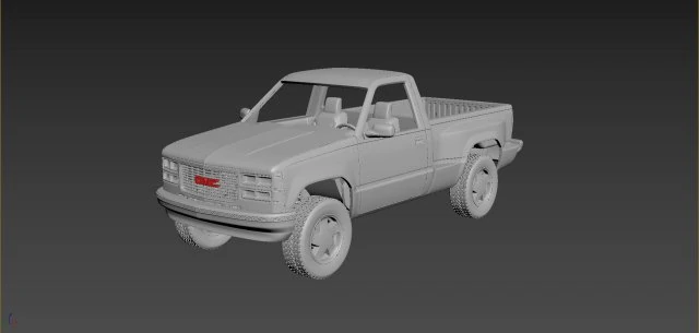 gmc sierra 1997 regular cab 3D Print Model .c4d .max .obj .3ds .fbx .stl .blend 