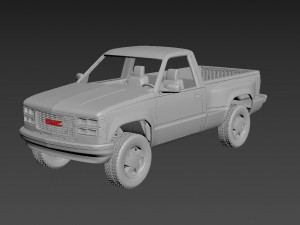 gmc sierra 1997 regular cab 3D Print Model