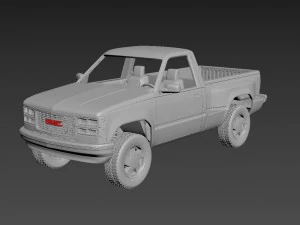 gmc sierra 1997 regular cab 3D Print Model