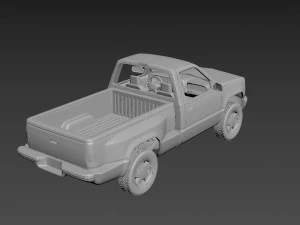 gmc sierra 1997 regular cab 3D Print Model