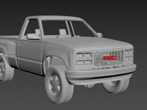 gmc sierra 1997 regular cab 3D Print Model