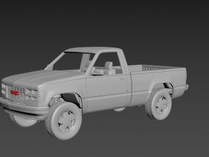 gmc sierra 1997 regular cab 3D Print Model