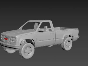 gmc sierra 1997 regular cab 3D Print Model