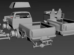 gmc sierra 1997 regular cab 3D Print Model