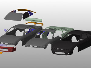 nissan silvia s13 rocket bunny v 1 Modello di stampa 3D