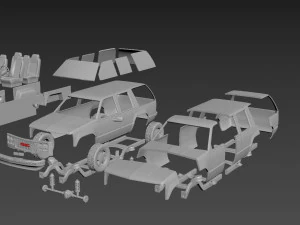 gmc yukon 1999 3D Print Model