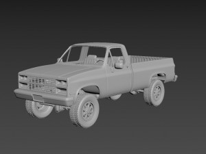 chevrolet c-k regular cab 1986 Modelo de Impressão 3D