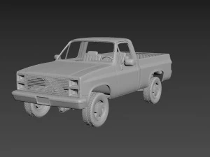 chevrolet c-k regular cab 1986 3D Print Model