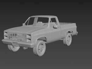 chevrolet c-k regular cab 1986 3D Print Model