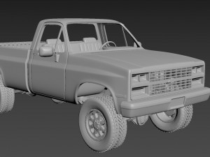 chevrolet c-k regular cab 1986 Model do druku 3D