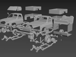 chevrolet c-k regular cab 1986 3D Print Model