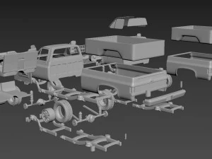 chevrolet c-k regular cab 1986 3D Print Model