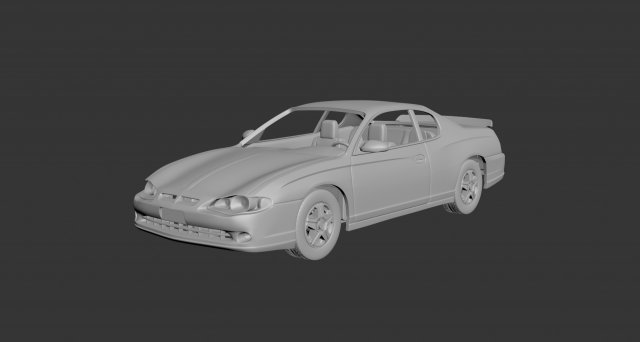 chevrolet monte carlo 2005 3D-printmodel .c4d .max .obj .3ds .fbx .stl .blend 
