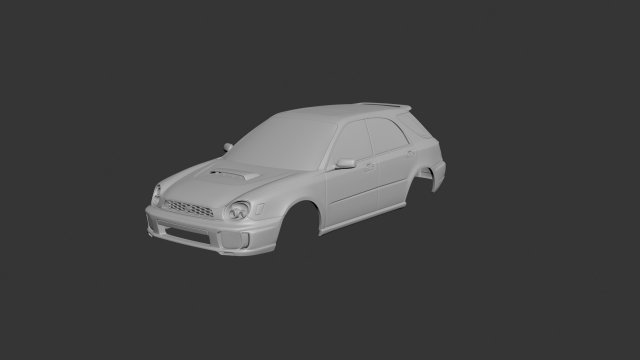 subaru impreza wagon 2000 wrx sti 3D Print Model .c4d .max .obj .3ds .fbx .stl .blend 