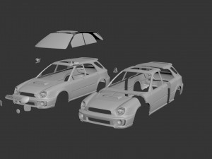 subaru impreza wagon 2000 wrx sti 3D Print Model