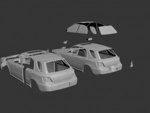 subaru impreza wagon 2000 wrx sti 3D Print Model