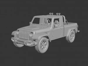 jeep gladiator dua pintu Model Cetak 3D