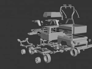 jeep gladiator two-door 3D Print Model