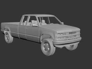chevrolet c-k 4th gen extended cab 3D Baskı Modeli