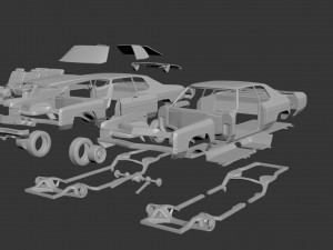 chevrolet caprice 1973 Modèles 3D en vedette