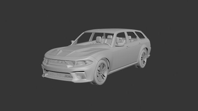 dodge charger magnum 3D Print Model .c4d .max .obj .3ds .fbx .stl .blend 