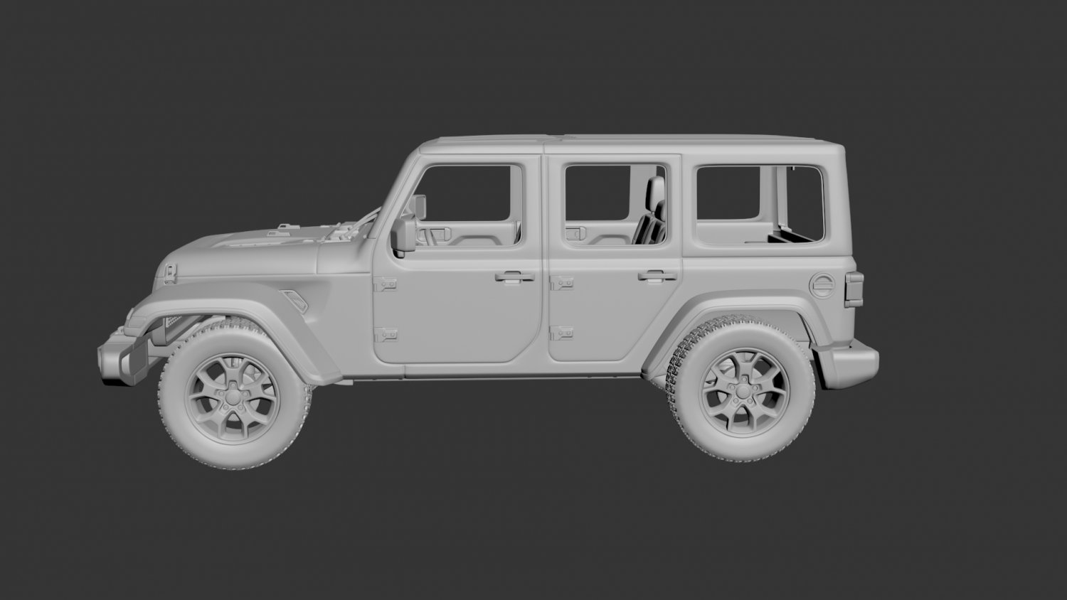 jeep wrangler 2021 3D Print Model in Automotive 3DExport